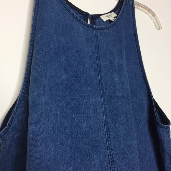 Aritzia Wilfred Trompette Dress With Linen Blue M - Picture 11 of 15
